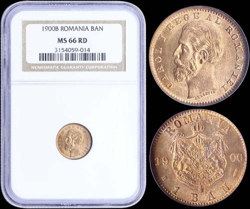 ROMANIA: 1 Ban (1900 B) in copper. ... 