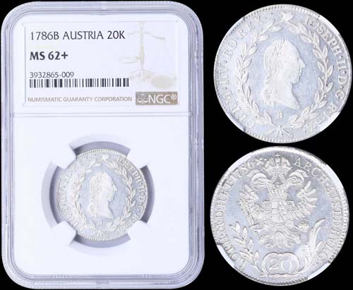 AUSTRIA: 20 Kreuzer (1786 B) in ... 