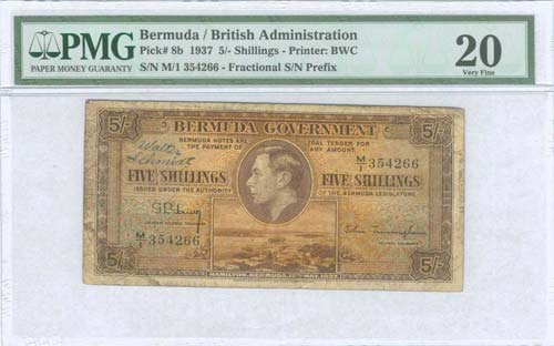BERMUDA: 5 Shillings (12.5.1937) ... 