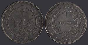1 Phoenix (1828) in silver. Small strikes on ... 