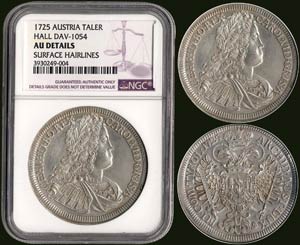 AUSTRIA: 1 Thaler (1725) in silver. Obv: ... 