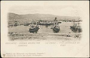 GREECE: Le Piree.Vue generale du port ... 