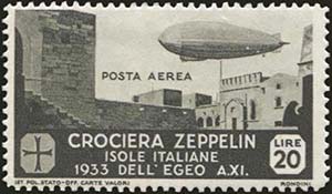GREECE: 1933 Zeppelin, complete set of 6 ... 