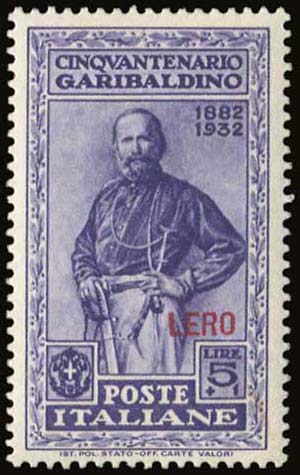 GREECE: 1932 Garibaldi issue ovpt LERO, ... 