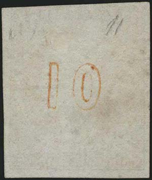 GREECE: 10l. orange (pos.136), 1 inverted ... 