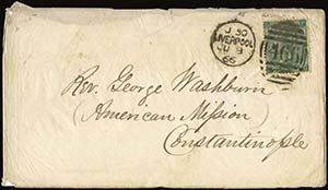 Cover from LIVERPOOL*8.JU.66 fr. with 1sh. ... 