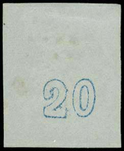 GREECE: 20l. blue (pos.45) on thick paper ... 