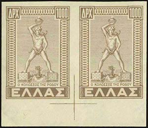 GREECE: 1947-1951 Dodecanese Union, 1000dr. ... 
