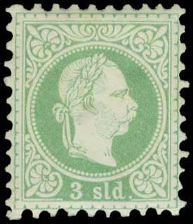 3sld 1867 green perf. 9 1/2, m. (Mi. 2IKa).