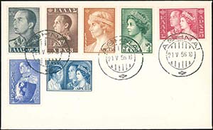 GREECE: 1956 Royal families (part I) on 2 ... 