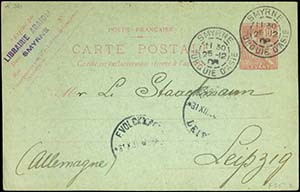 French Levant postal card print 10c ... 