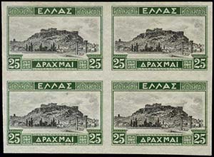 GREECE: 1931 Landscapes. 25dr. Plate PROOF ... 