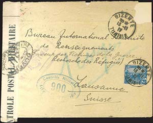 GREECE: Cover fr. with 25c Tunisian stamp ... 