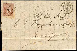 GREECE: 1866 Double weight EL franked with ... 