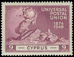 CYPRUS: 1949 U.P.U. 75th Anniversary, ... 