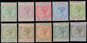 CYPRUS: 1894-96 4th QV definitive issue, ... 