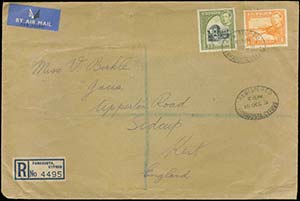 CYPRUS: Large registered cover fr. with ... 