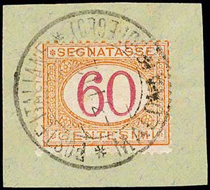 GREECE: Fragment with 60c Italian postage ... 