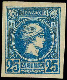 GREECE: 25l. blue, m. VF. (Hellas 90a).