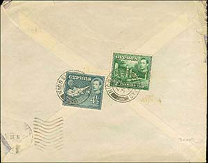 CYPRUS: Airmail cover fr. with 4 1/2pi+1/2pi ... 