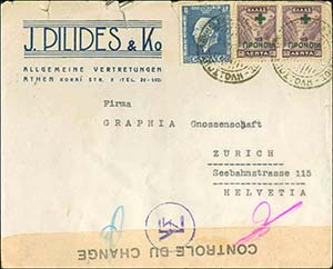 GREECE: Cover canc. ΑΘΗΝΑΙ*25.XI.37 ... 