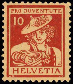 1916 Pro Juventute, complete set of 3 ... 