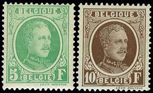 1922/27 King Albert I stamps, complete set ... 