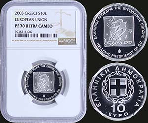 GREECE: 10 Euro (2003) in silver (0,925) ... 