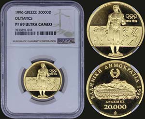 GREECE: 20000 Drachmas (1996) in gold ... 