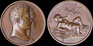 FRANCE: Bronze medal commemorating the Birth ... 