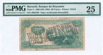 BANKNOTES OF AFRICAN COUNTRIES - BURUNDI: 20 ... 