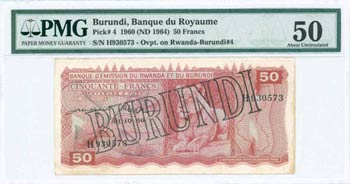 BANKNOTES OF AFRICAN COUNTRIES - BURUNDI: 50 ... 