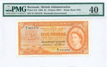 BANKNOTES OF AMERICAN COUNTRIES - BERMUDA: 5 ... 