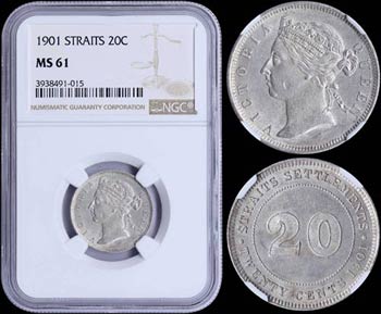 COINS & TOKENS OF ASIAN COUNTRIES - STRAITS ... 