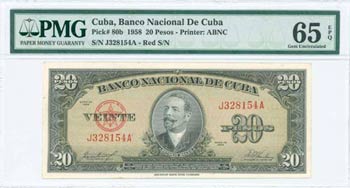 BANKNOTES OF AMERICAN COUNTRIES - CUBA: 20 ... 