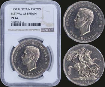 GREAT BRITAIN: 1 Crown (1951) in ... 