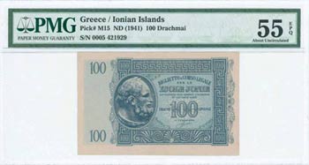 GREECE: 100 Drachmas (ND 1941) by ISOLE ... 
