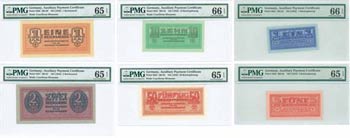 GREECE: Set of 6 banknotes from the German ... 