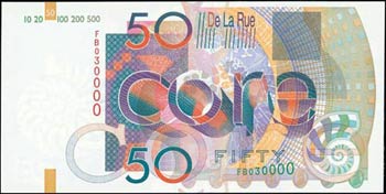 GREECE: Test note of 50 Core (2001) printed ... 