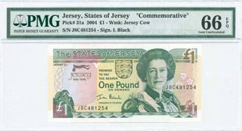 JERSEY: 1 Pound (2004) in dark green and ... 