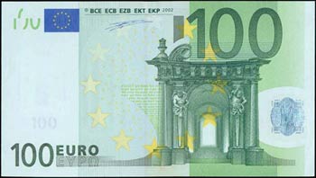 FRANCE: 100 Euro (2002) in green and ... 