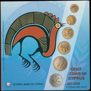 CYPRUS: Official coin set (2007) including 1 ... 