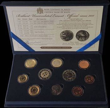 MALTA: Coin set (2011) of 10 pieces ... 