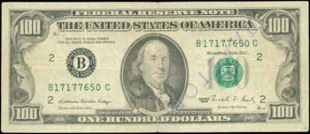 USA: Counterfeit of 100 Dollars (1988 ... 
