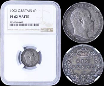 GREAT BRITAIN: 6 Pence (1902) in silver with ... 