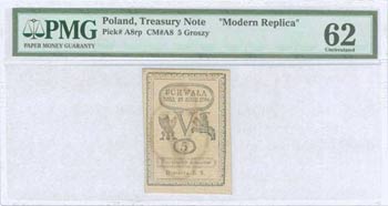 POLAND: 5 Groszy (13.8.1794) with Arms of ... 