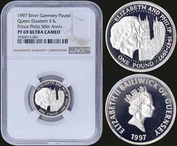GUERNSEY: 1 Pound (1997) in silver (0,925) ... 