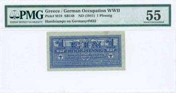 GERMAN OCCUPATION - GREECE: 1 Reichspfennig ... 