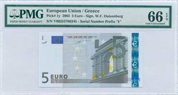 GREEK EURO ISSUES - GREECE: 5 Euro (2002) in ... 