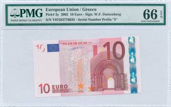 GREEK EURO ISSUES - GREECE: 10 Euro (2002) ... 